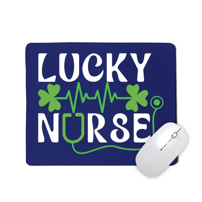 Hospital Shamrock Saint Patrick Day Lucky Nurse Mousepad