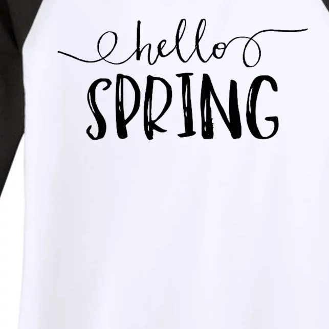 Hello Spring Season Women's Tri-Blend 3/4-Sleeve Raglan Shirt