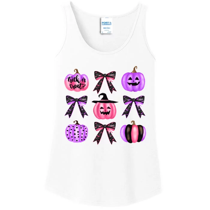 Halloween Spooky Season Coquette Bow Ladies Essential Tank