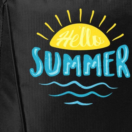 Hello Summer Sunset Ocean Wave City Backpack