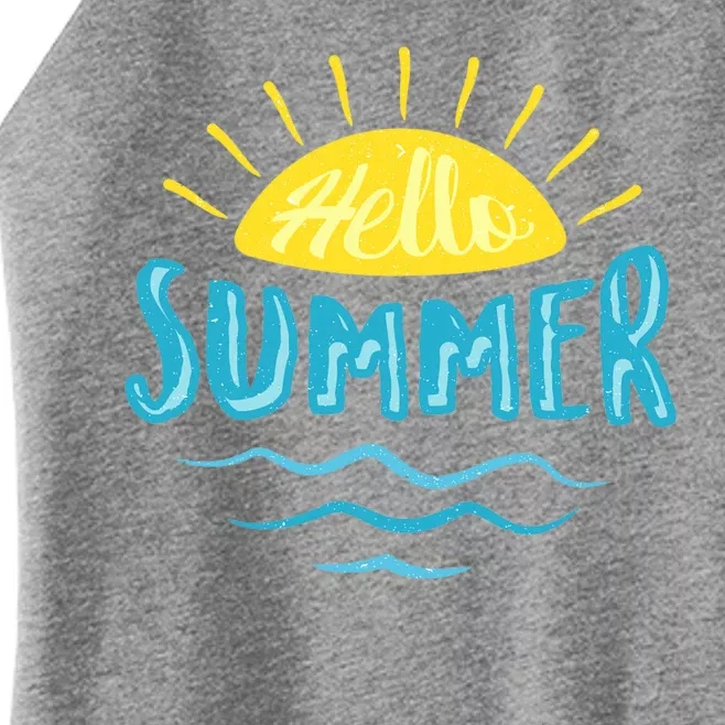 Hello Summer Sunset Ocean Wave Women’s Perfect Tri Rocker Tank