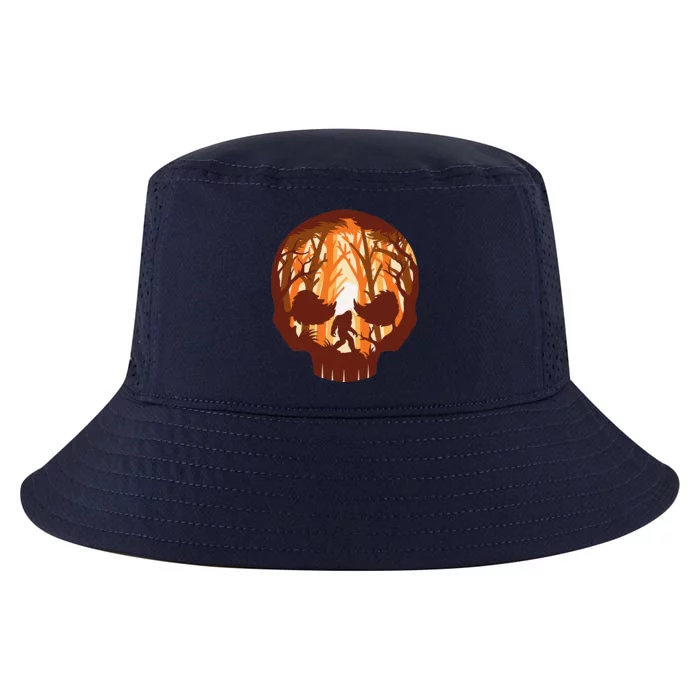 Halloween Sasquatch Spooky Skull Forest Bigfoot Lover Cool Comfort Performance Bucket Hat