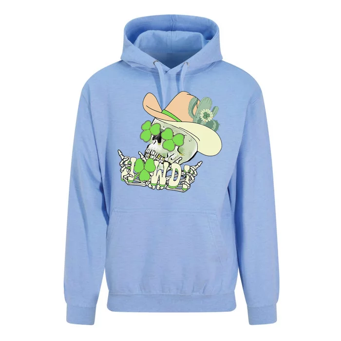 Howdy Skull Shamrock Irish St.Patrick's Day Unisex Surf Hoodie