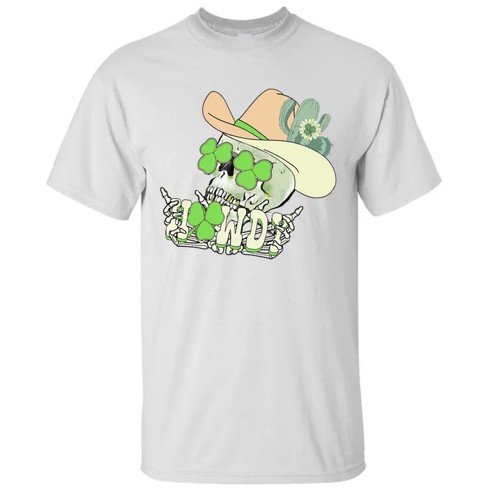 Howdy Skull Shamrock Irish St.Patrick's Day Tall T-Shirt