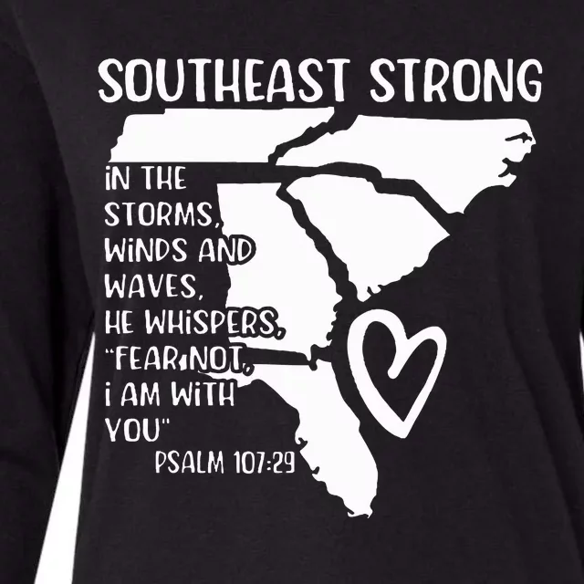 Hurricane Strong Southeast Strong Pray For North Carolina Womens Cotton Relaxed Long Sleeve T-Shirt