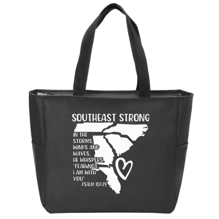 Hurricane Strong Southeast Strong Pray For North Carolina Zip Tote Bag