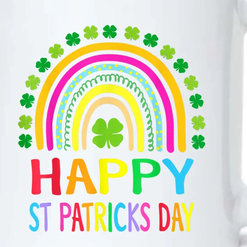 Happy St Saint Patrick's Day Rainbow Black Color Changing Mug