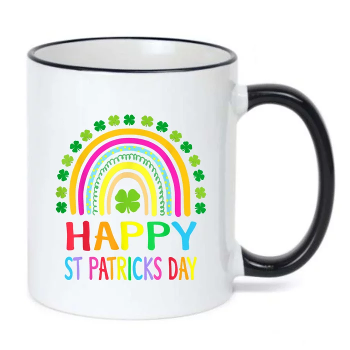 Happy St Saint Patrick's Day Rainbow Black Color Changing Mug