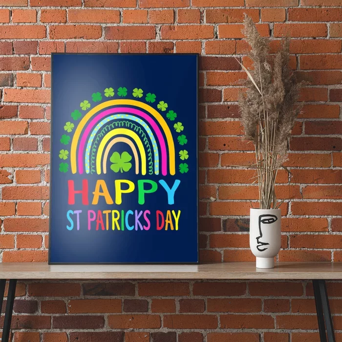 Happy St Saint Patrick's Day Rainbow Poster