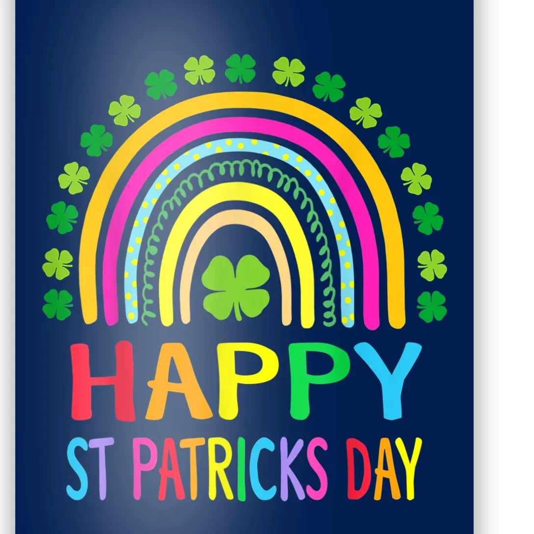 Happy St Saint Patrick's Day Rainbow Poster