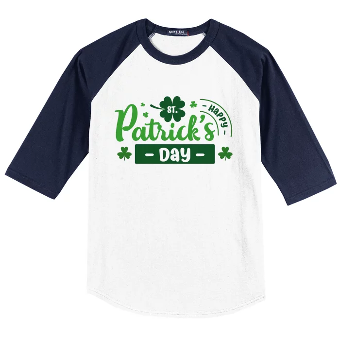 Happy St Saint Patrick's Day Baseball Sleeve Shirt