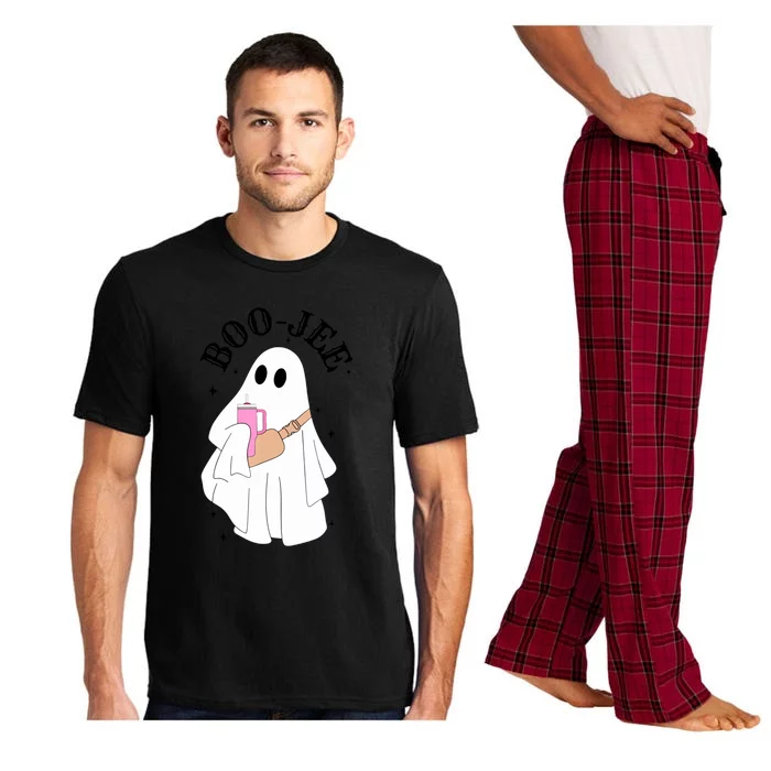 Halloween Spooky Season Cute Ghost Boujee BooJee Gift Pajama Set