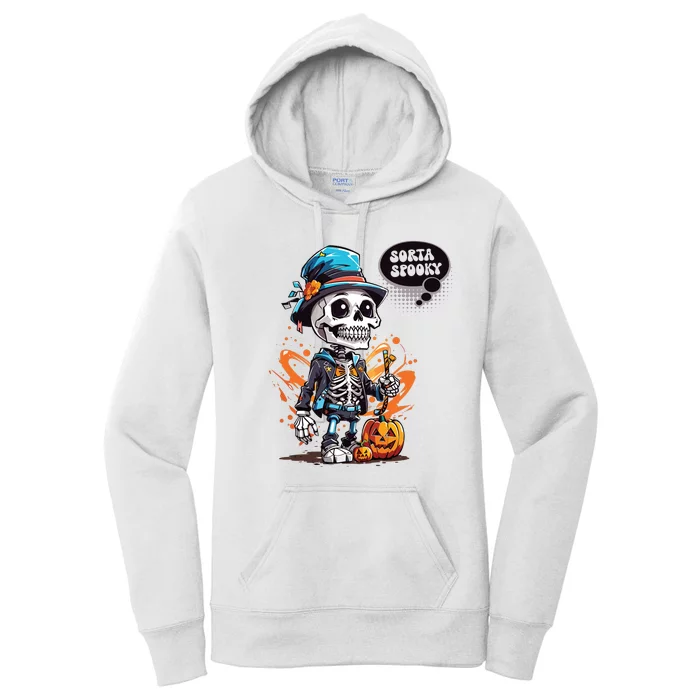 Halloween Skeleton Sorta Spooky Women's Pullover Hoodie