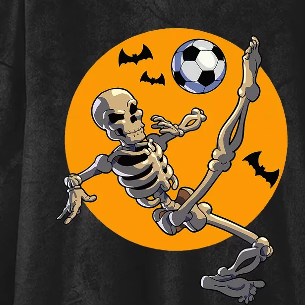 Halloween Soccer Skeleton Costume Hooded Wearable Blanket