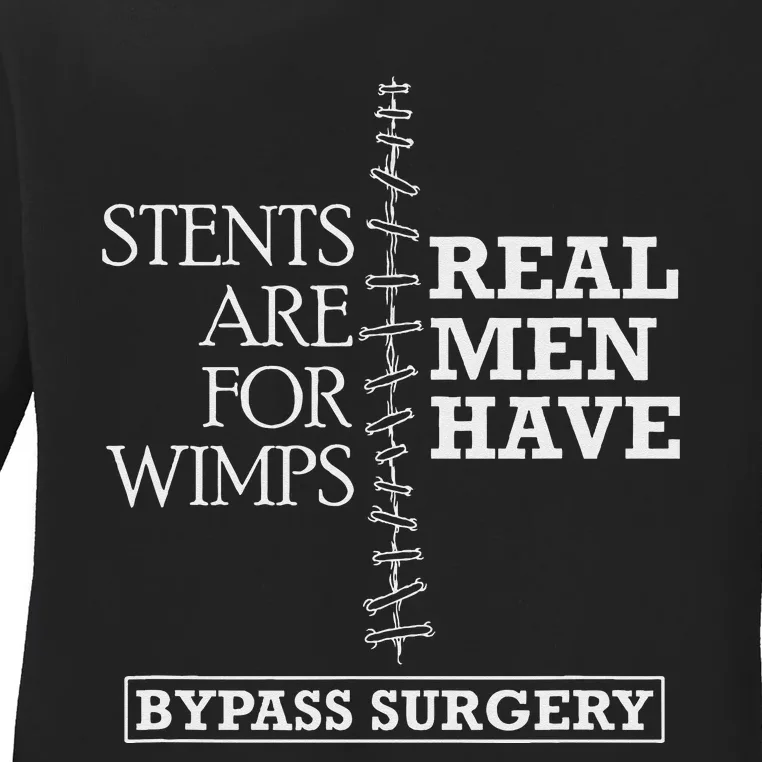 Heart Surgery Survivor After Surgery Recovery Men Bypass Ladies Long Sleeve Shirt