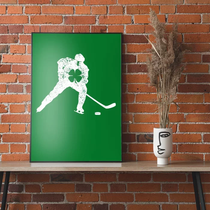 Hockey Shamrock St. Patrick's Day Saint Paddy's Irish Boy Poster