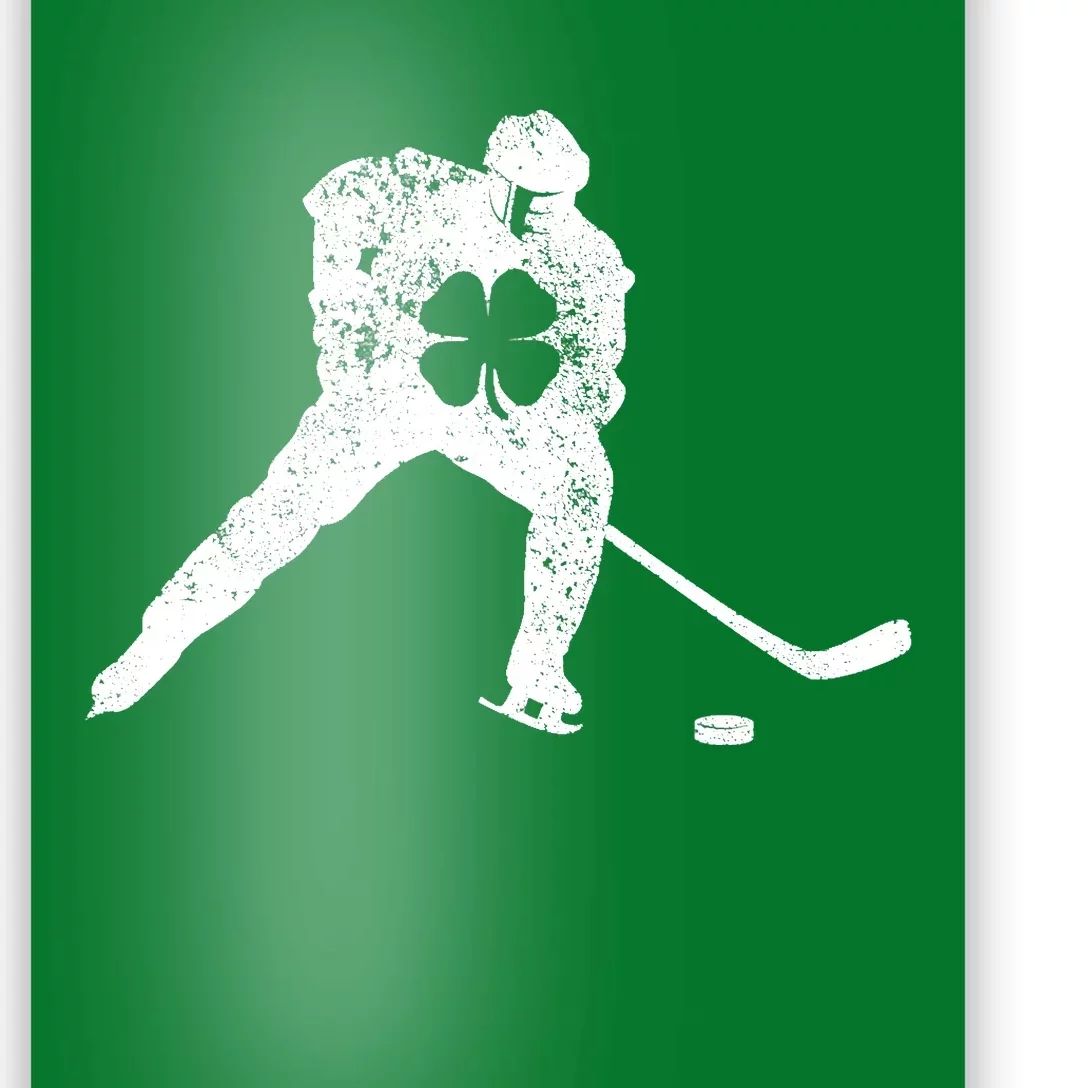 Hockey Shamrock St. Patrick's Day Saint Paddy's Irish Boy Poster