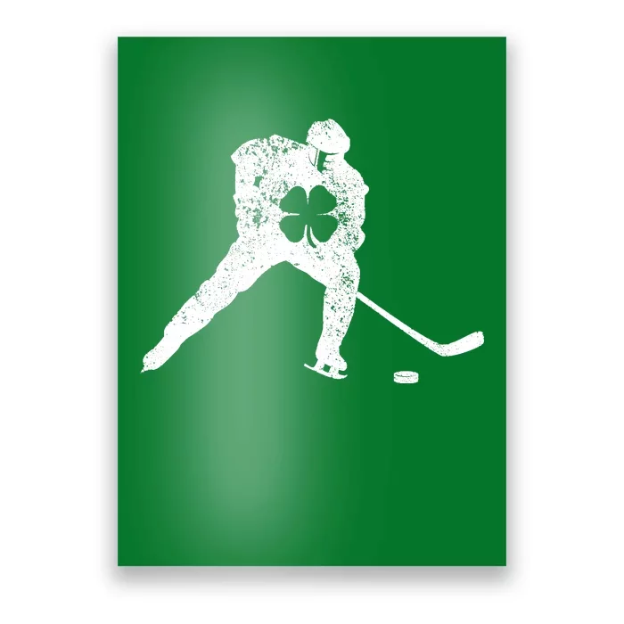 Hockey Shamrock St. Patrick's Day Saint Paddy's Irish Boy Poster