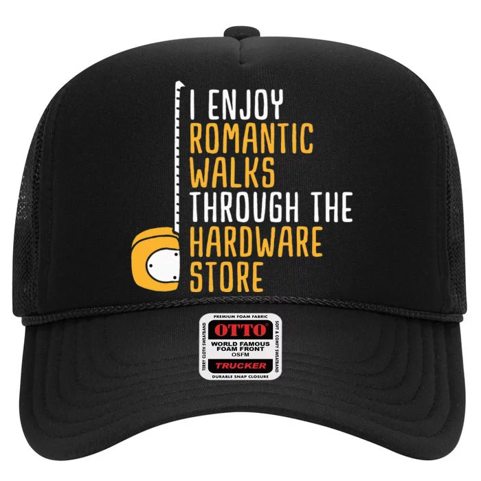 Hardware Store Tools Dad Handyman Humor High Crown Mesh Trucker Hat