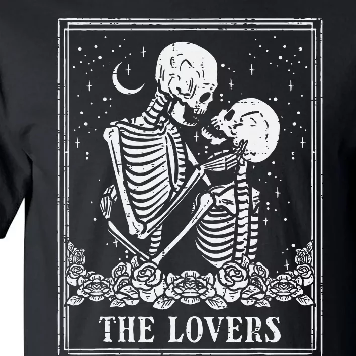 Halloween Skeleton Tarot The Lovers Couple Costume Tall T-Shirt