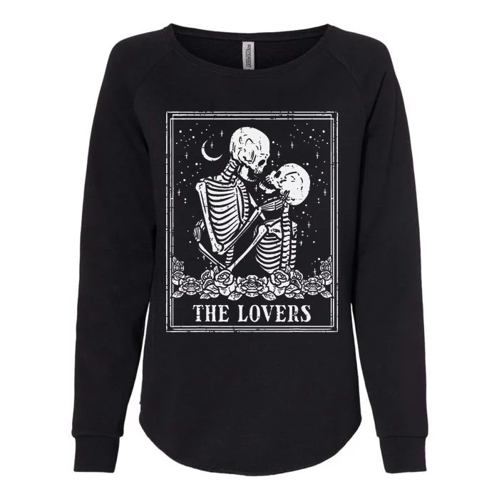 Halloween Skeleton Tarot The Lovers Couple Costume Womens California Wash Sweatshirt