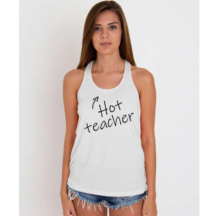 Hot Sexy Teacher Funny Adult Humor Halloween Costume Women's Knotted Racerback Tank