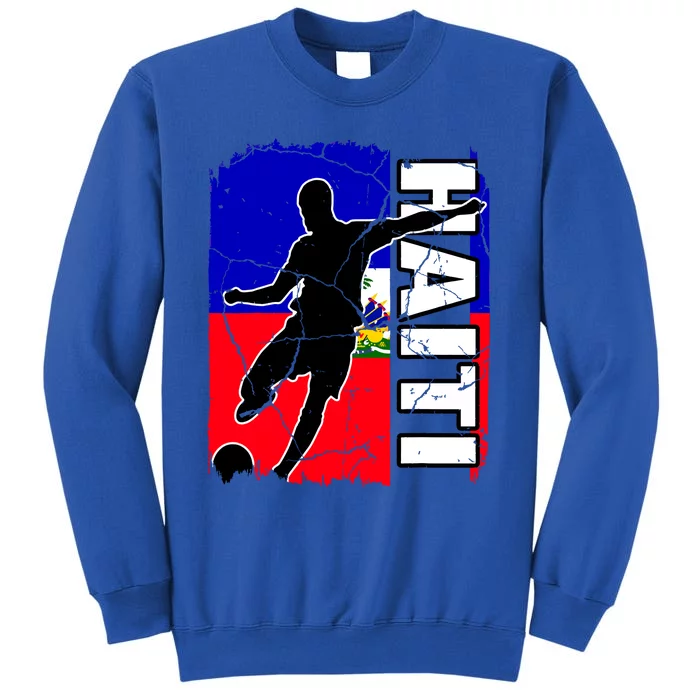 Haitian Soccer Team Haiti Flag Jersey Football Fans Tall Sweatshirt