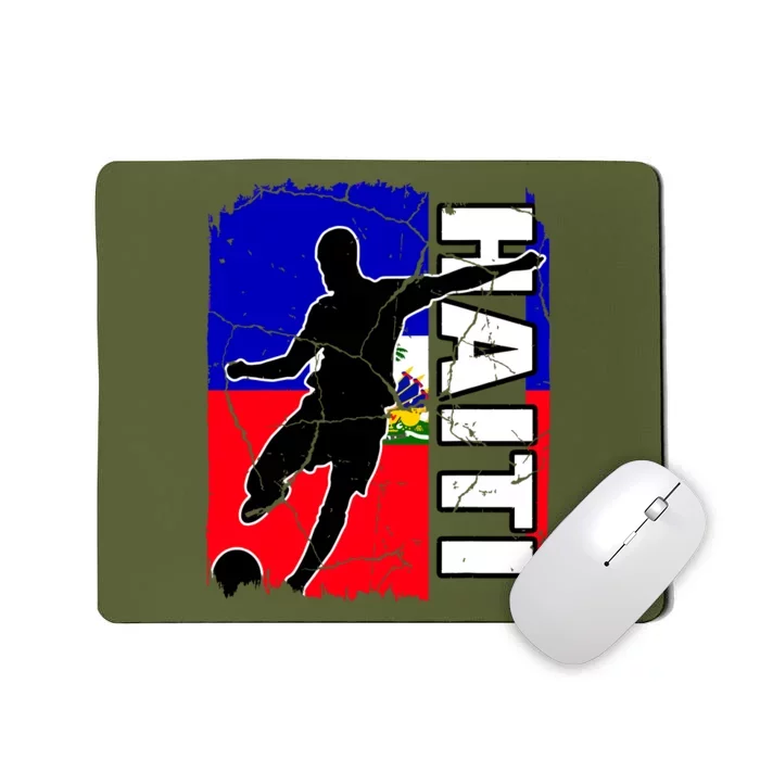 Haitian Soccer Team Haiti Flag Jersey Football Fans Mousepad