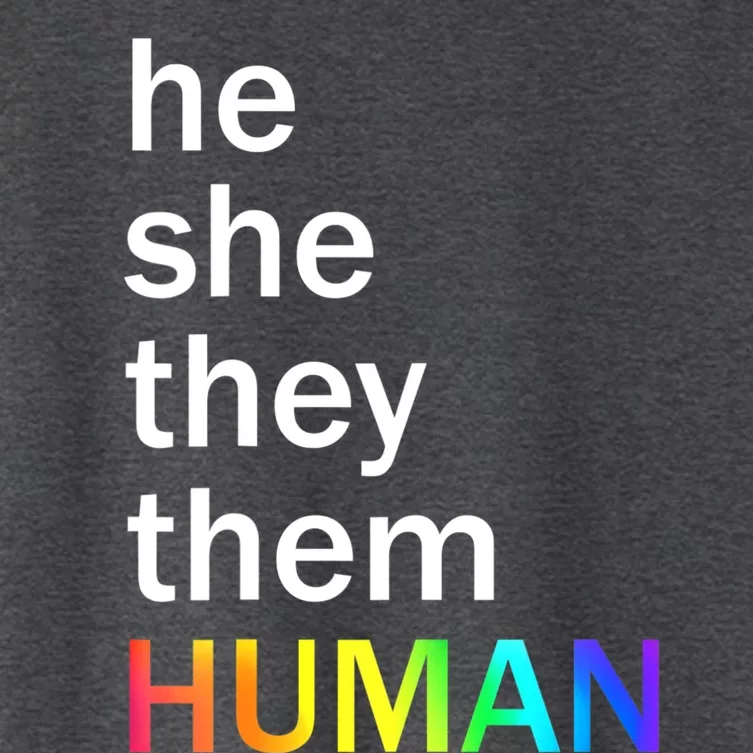 He She They Them Human LGBTQ Pride Women's Crop Top Tee