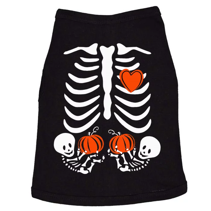 Halloween Skeleton Twins Baby Xray Rib Cage Costume Doggie Tank