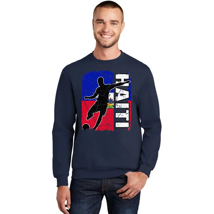 Haitian Soccer Team Haiti Flag Jersey Fans Tall Sweatshirt