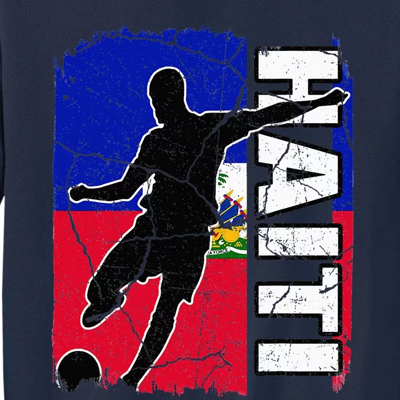 Haitian Soccer Team Haiti Flag Jersey Fans Tall Sweatshirt