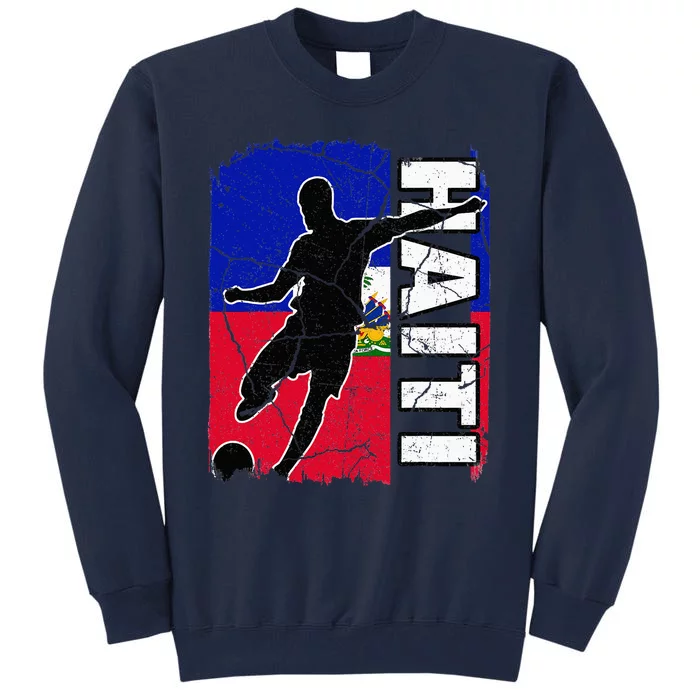 Haitian Soccer Team Haiti Flag Jersey Fans Tall Sweatshirt