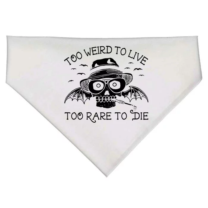 Hunter S Thompson T Shirt Fear And Loathing In Las Vegas T Shirt Too Weird To Live USA-Made Doggie Bandana