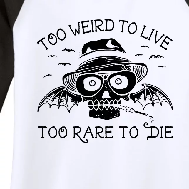 Hunter S Thompson T Shirt Fear And Loathing In Las Vegas T Shirt Too Weird To Live Women's Tri-Blend 3/4-Sleeve Raglan Shirt