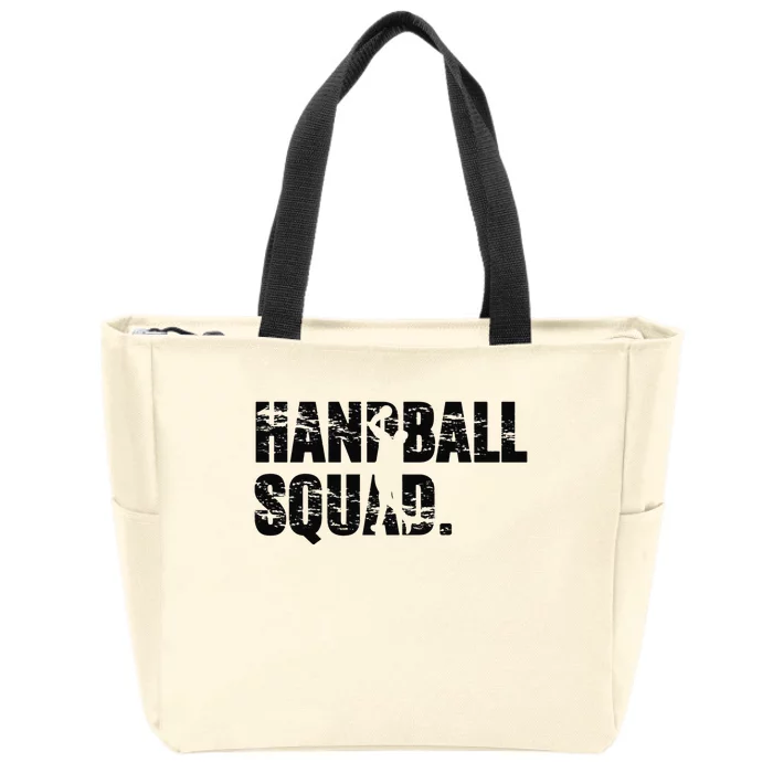 Handball Squad Team Sports Indoor Handball Player Zip Tote Bag