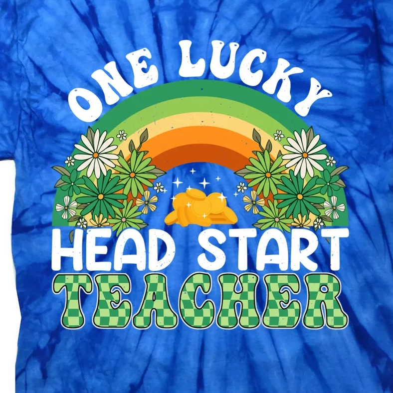 Head Start Teacher Rainbow Patricks Day One Lucky Teacher Cute Gift Tie-Dye T-Shirt