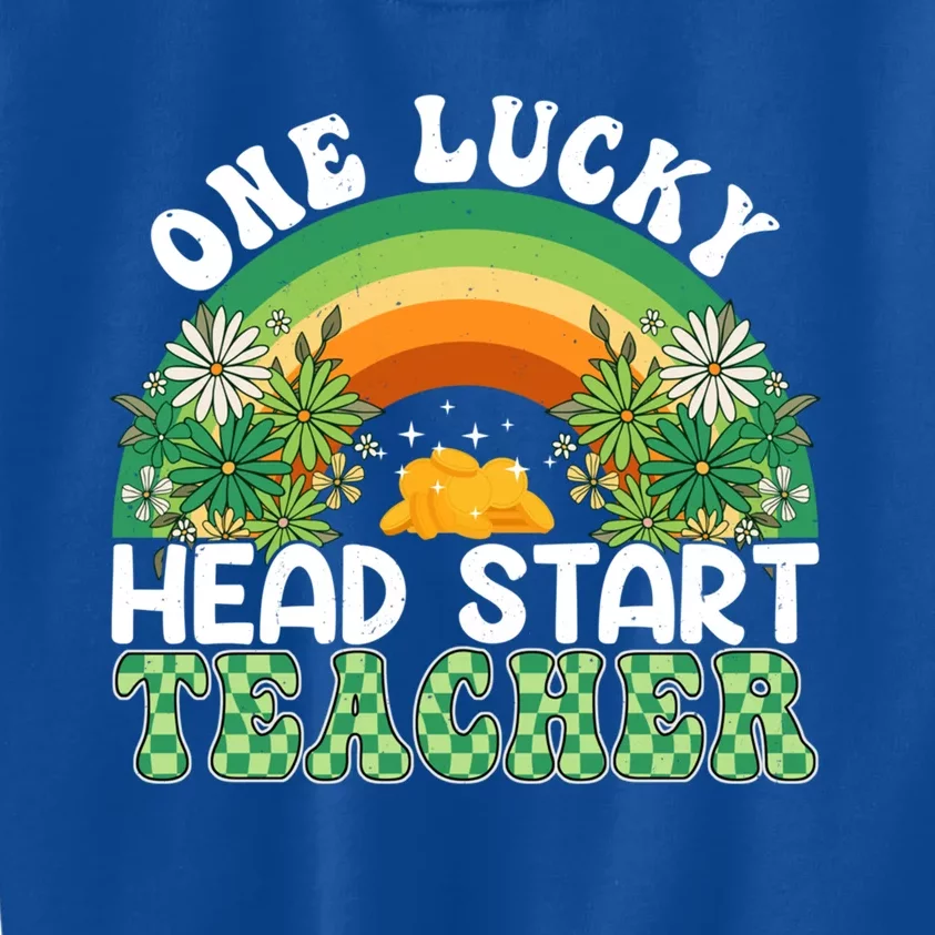 Head Start Teacher Rainbow Patricks Day One Lucky Teacher Cute Gift Kids Sweatshirt