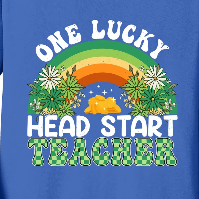 Head Start Teacher Rainbow Patricks Day One Lucky Teacher Cute Gift Kids Long Sleeve Shirt