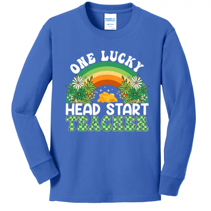 Head Start Teacher Rainbow Patricks Day One Lucky Teacher Cute Gift Kids Long Sleeve Shirt