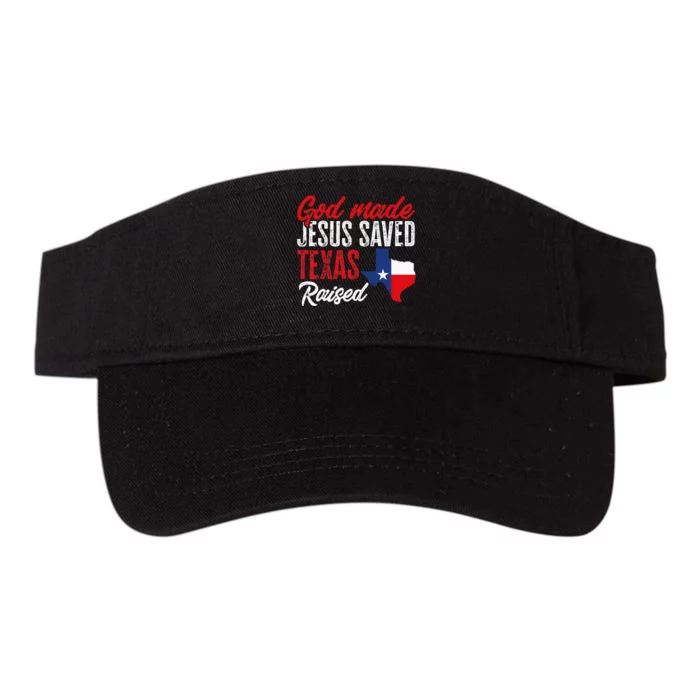 Home State Texas Pride God Made Jesus Saved Texas Raised Valucap Bio-Washed Visor