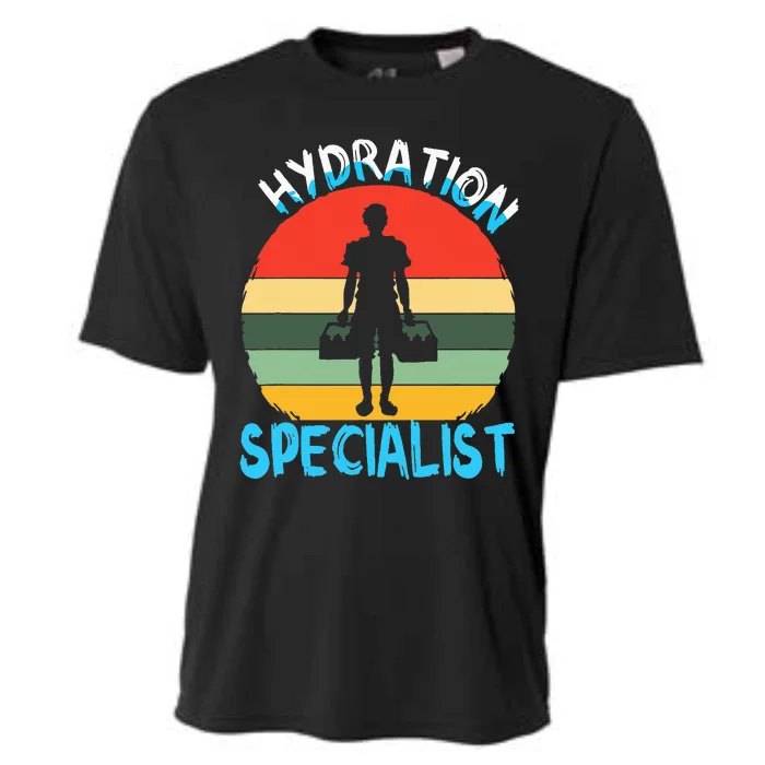 Hydration Specialist Team Manager Football Hydrated Waterboy Cooling Performance Crew T-Shirt