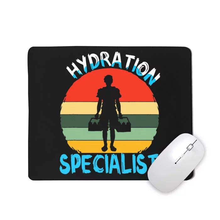 Hydration Specialist Team Manager Football Hydrated Waterboy Mousepad