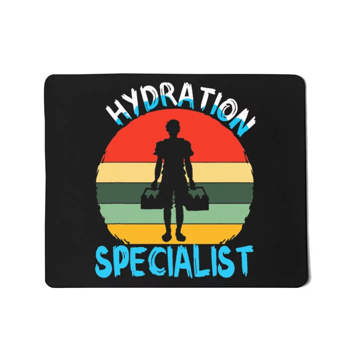 Hydration Specialist Team Manager Football Hydrated Waterboy Mousepad