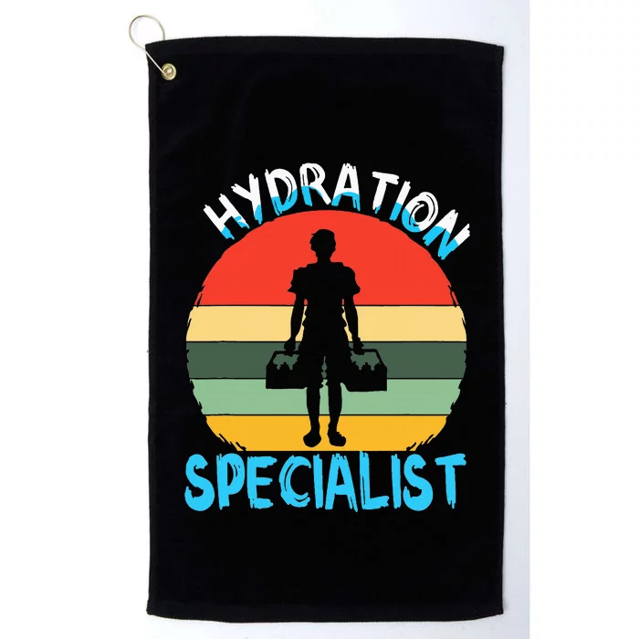 Hydration Specialist Team Manager Football Hydrated Waterboy Platinum Collection Golf Towel