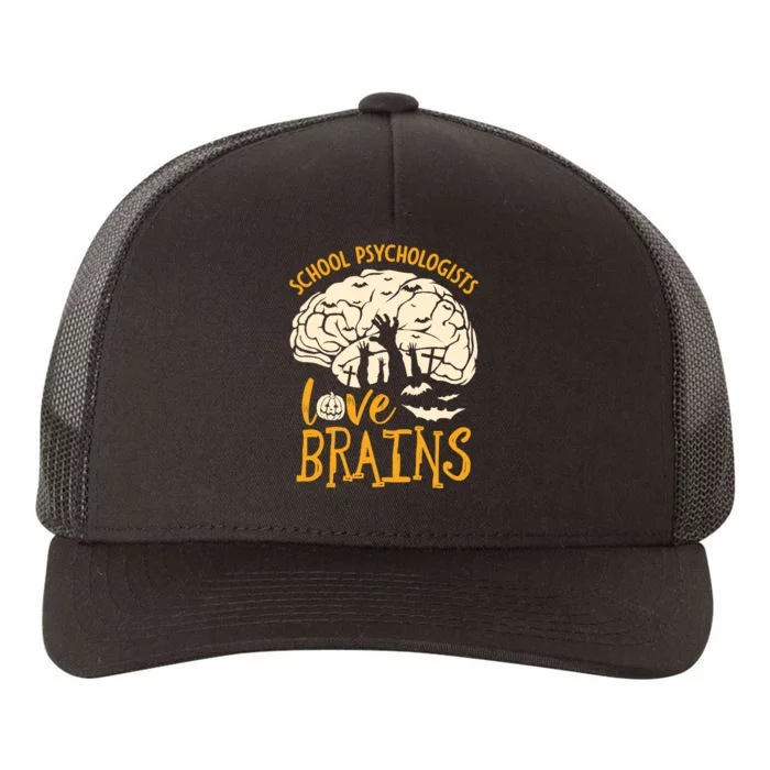 Halloween School Therapist School Psychologists Love Brains Yupoong Adult 5-Panel Trucker Hat