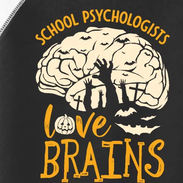 Halloween School Therapist School Psychologists Love Brains Toddler Fine Jersey T-Shirt