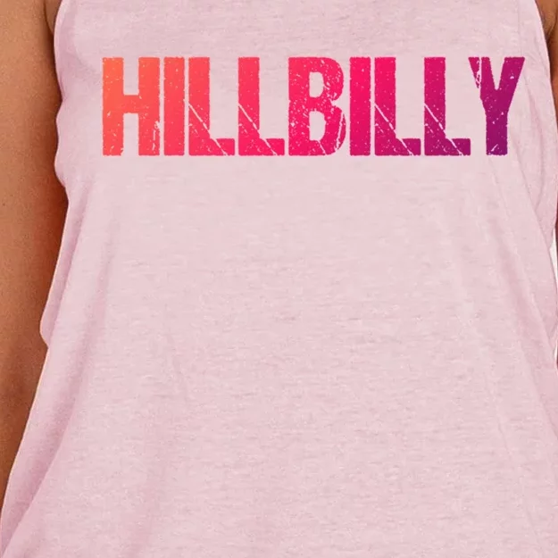 Hillbilly Simple Title Gift Women's Knotted Racerback Tank