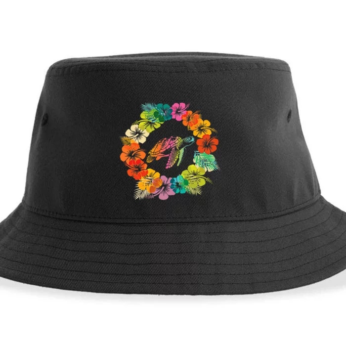 Hawaiian Sea Turtle Lover Ocean Hawaii Sea Animal Tropical Sustainable Bucket Hat