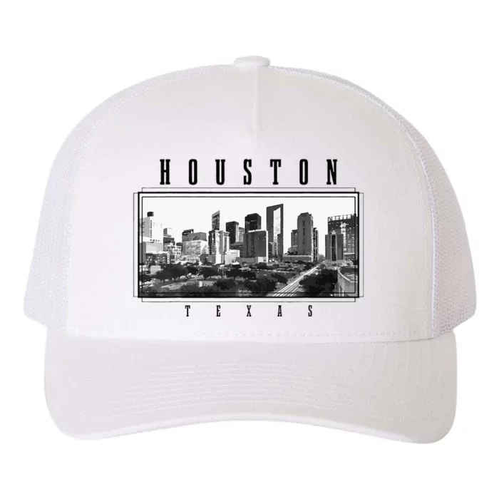 Houston Skyline Texas Pride Vintage Houston Yupoong Adult 5-Panel Trucker Hat